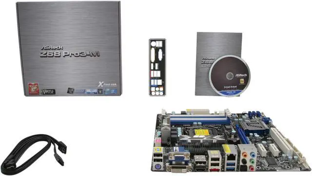 Alt view image 5 of 5 - ASRock Z68 PRO3-M LGA 1155 Intel Z68 HDMI USB 3.0 Micro ATX Intel Motherboard