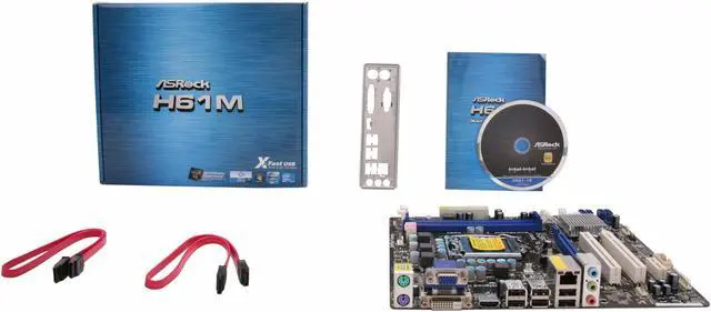 Alt view image 5 of 5 - ASRock H61M LGA 1155 Intel H61 HDMI Micro ATX Intel Motherboard