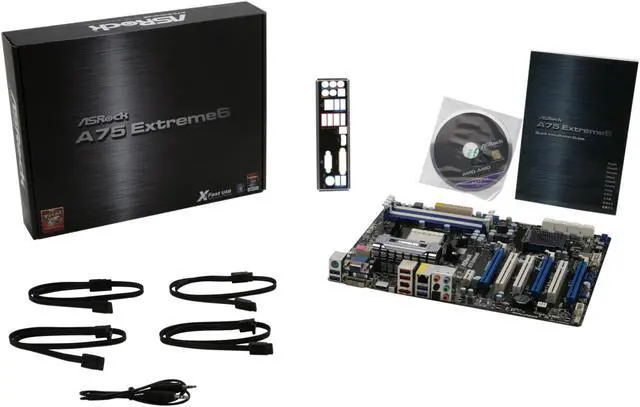 Alt view image 5 of 5 - ASRock A75 EXTREME6 FM1 AMD A75 (Hudson D3) USB 3.0 HDMI ATX AMD Motherboard with UEFI BIOS