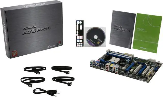 Alt view image 5 of 5 - ASRock A75 PRO4 FM1 AMD A75 (Hudson D3) USB 3.0 HDMI ATX AMD Motherboard with UEFI BIOS