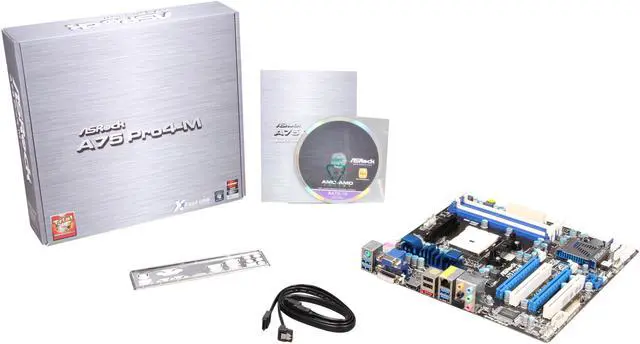 Alt view image 5 of 5 - ASRock A75 PRO4-M FM1 AMD A75 (Hudson D3) USB 3.0 HDMI Micro ATX AMD Motherboard with UEFI BIOS