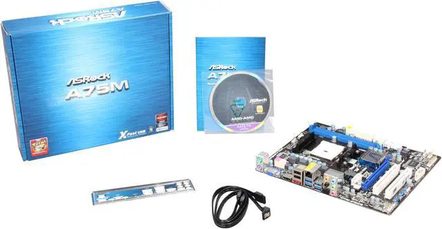 Alt view image 5 of 5 - ASRock A75M FM1 AMD A75 (Hudson D3) USB 3.0 HDMI Micro ATX AMD Motherboard with UEFI BIOS