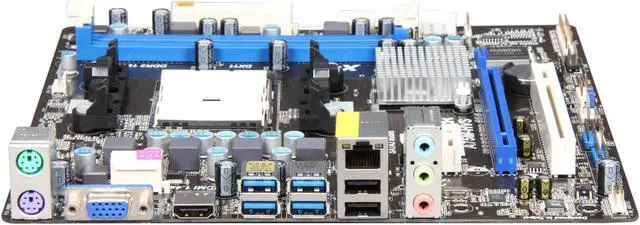 Alt view image 2 of 5 - ASRock A75M-HVS FM1 AMD A75 (Hudson D3) USB 3.0 HDMI Micro ATX AMD Motherboard with UEFI BIOS