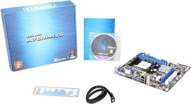 Alt view image 5 of 5 - ASRock A75M-HVS FM1 AMD A75 (Hudson D3) USB 3.0 HDMI Micro ATX AMD Motherboard with UEFI BIOS