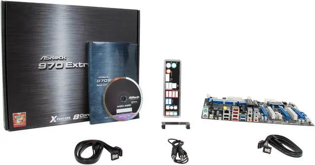 Alt view image 5 of 5 - ASRock 970 Extreme4 AM3+/AM3 AMD 970 + SB950 USB 3.0 ATX AMD Motherboard with UEFI BIOS
