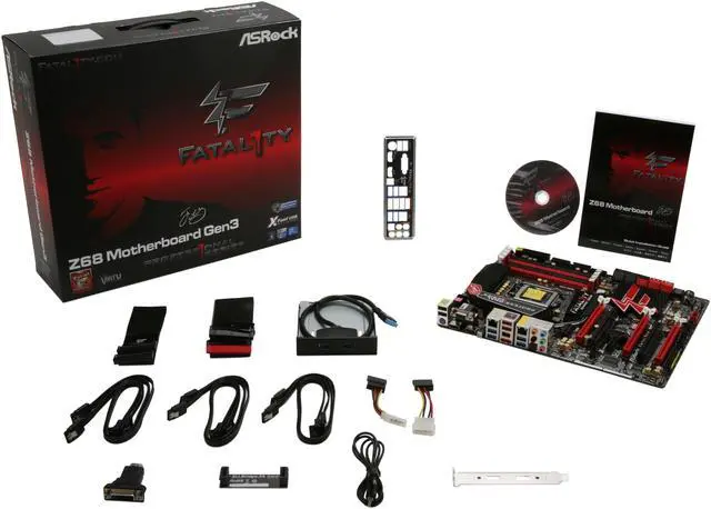 Alt view image 5 of 5 - ASRock Z68 PROFESSIONAL GEN3 LGA 1155 Intel Z68 HDMI USB 3.0 ATX Intel Motherboard