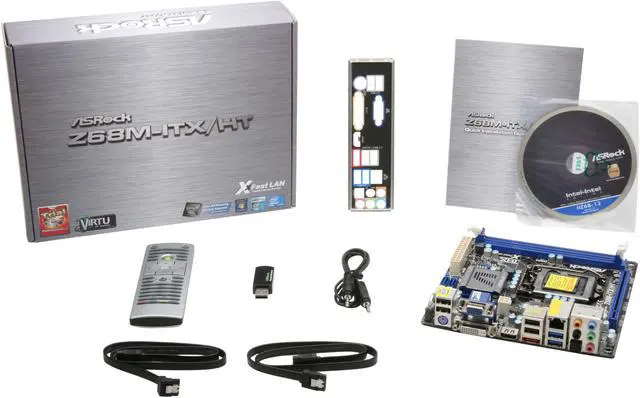 Alt view image 5 of 5 - ASRock Z68M-ITX/HT LGA 1155 Intel Z68 HDMI USB 3.0 Mini ITX Intel Motherboard