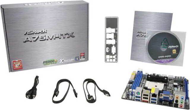 Alt view image 5 of 5 - ASRock A75M-ITX FM1 AMD A75 (Hudson D3) USB 3.0 HDMI Mini ITX AMD Motherboard