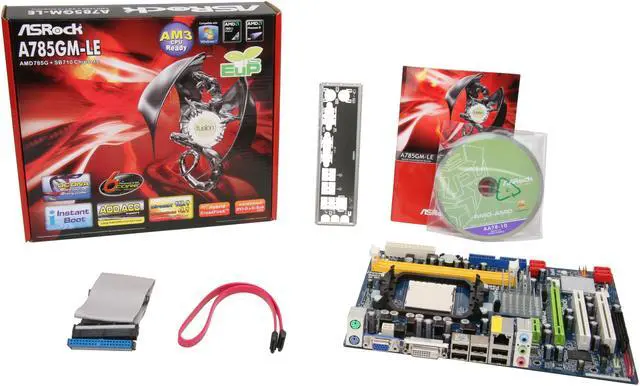 Alt view image 5 of 5 - ASRock A785GM-LE AM3/AM2+/AM2 AMD 785G + SB710 Micro ATX AMD Motherboard