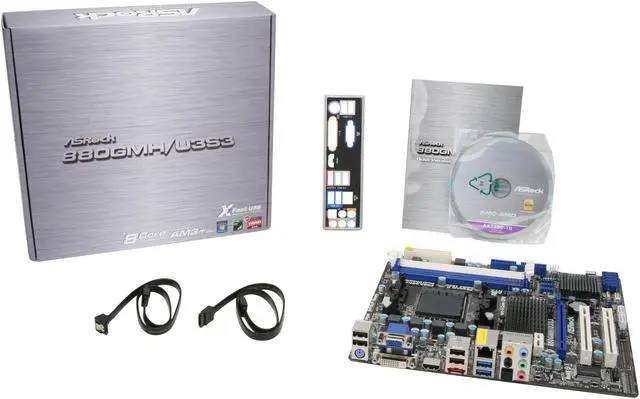Alt view image 5 of 5 - ASRock 880GMH/U3S3 AM3+ AMD 880G USB 3.0 HDMI Micro ATX AMD Motherboard