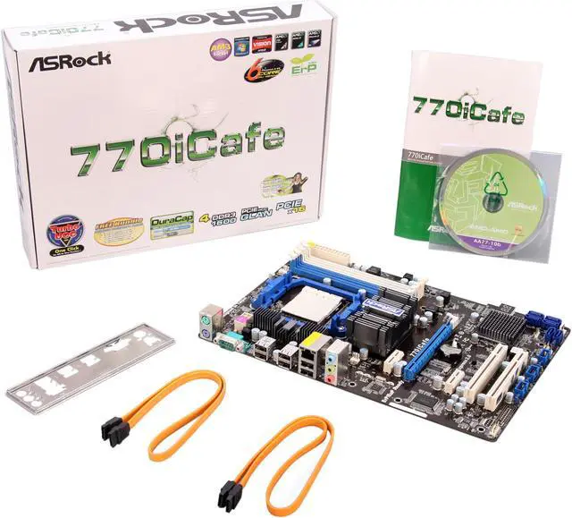 Alt view image 5 of 5 - ASRock 770iCafe AM3+ AMD 770 + SB710 ATX AMD Motherboard
