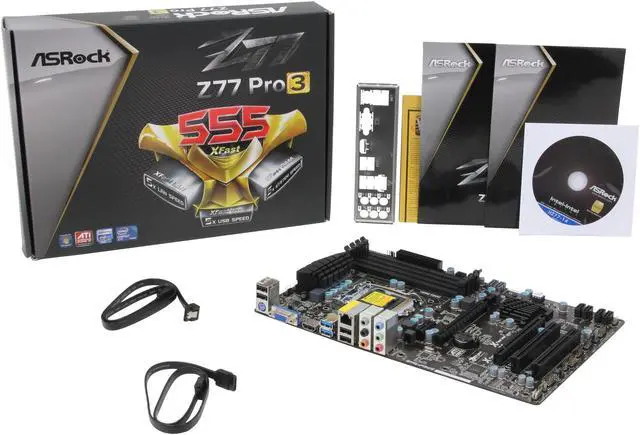 Alt view image 5 of 5 - ASRock Z77 Pro3 LGA 1155 Intel Z77 HDMI USB 3.0 ATX Intel Motherboard