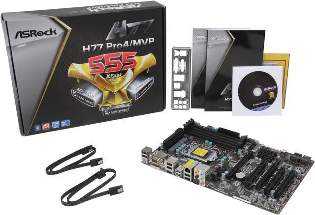 Alt view image 5 of 5 - ASRock H77 Pro4/MVP LGA 1155 Intel H77 HDMI USB 3.0 ATX Intel Motherboard