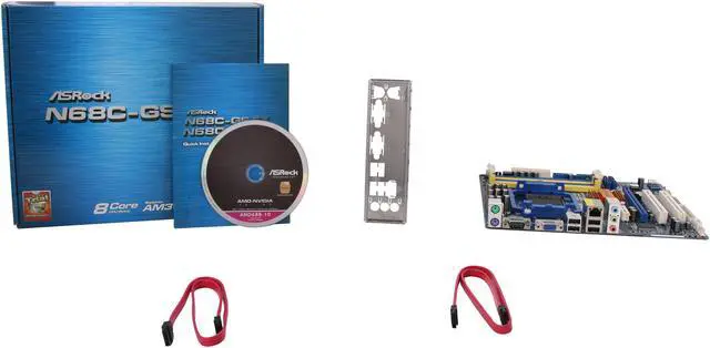Alt view image 5 of 5 - ASRock N68C-GS FX AM3+ NVIDIA GeForce 7025 / nForce 630a Micro ATX AMD Motherboard
