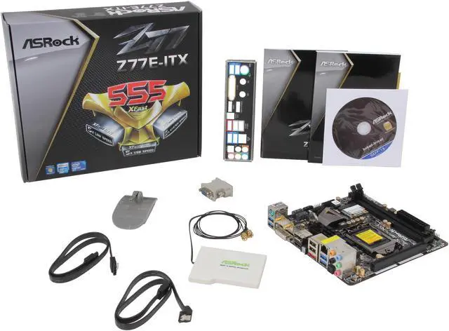 Alt view image 5 of 5 - ASRock Z77E-ITX LGA 1155 Intel Z77 HDMI USB 3.0 Mini ITX Intel Motherboard