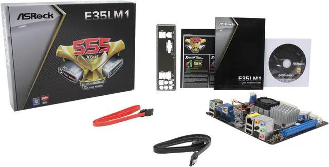 Alt view image 5 of 5 - ASRock E35LM1 AMD E-240 APU AMD A50M Mini ITX Motherboard / CPU Combo
