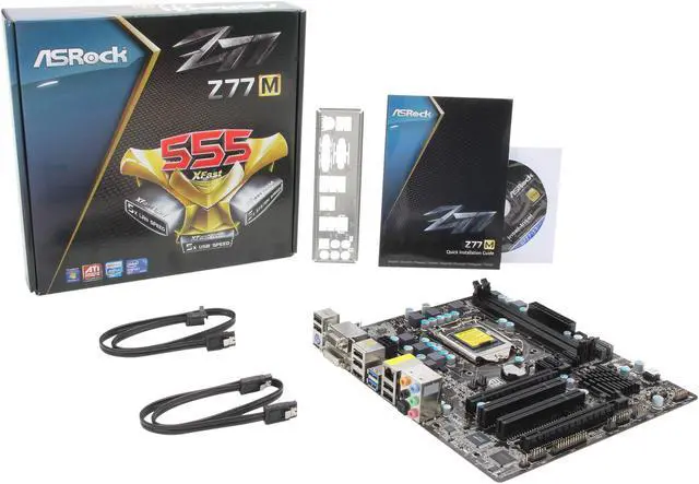 Alt view image 5 of 5 - ASRock Z77M LGA 1155 Intel Z77 HDMI USB 3.0 Micro ATX Intel Motherboard