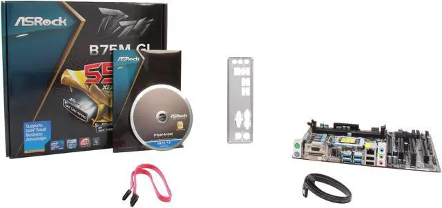 Alt view image 5 of 5 - ASRock B75M-GL LGA 1155 Intel B75 USB 3.0 Micro ATX Intel Motherboard