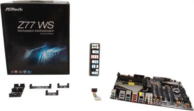 Alt view image 5 of 5 - ASRock Z77 WS LGA 1155 Intel Z77 HDMI USB 3.0 ATX Intel Motherboard