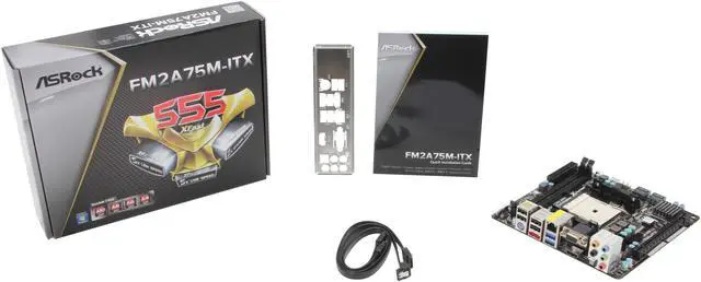 Alt view image 5 of 5 - ASRock FM2A75M-ITX FM2 AMD A75 (Hudson D3) USB 3.0 HDMI Mini ITX AMD Motherboard