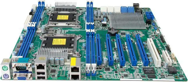 Alt view image 2 of 5 - ASRock EP2C602 SSI EEB Server Motherboard Dual LGA 2011 Intel C602 Supports DDR3 1866 / 1600 / 1333 / 1066 R / LR ECC and UDIMM