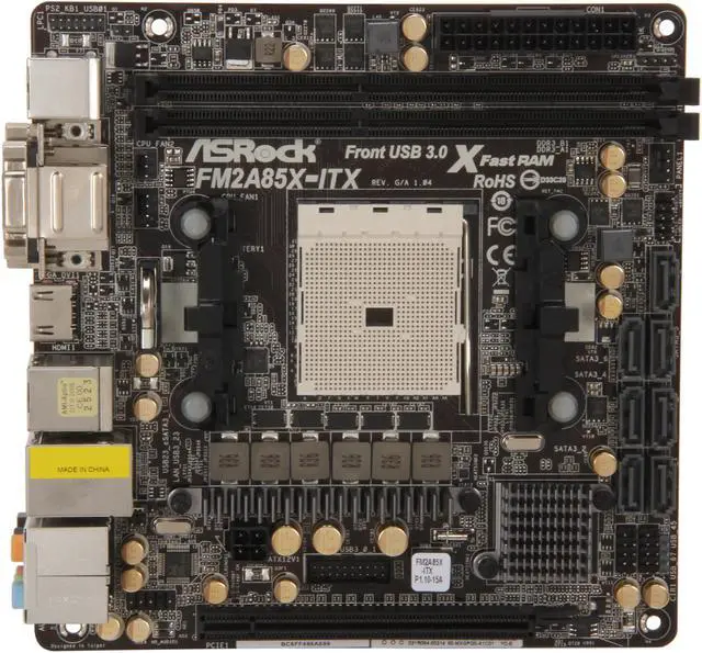 Alt view image 3 of 5 - ASRock FM2A85X-ITX FM2 AMD A85X (Hudson D4) USB 3.0 HDMI Mini ITX AMD Motherboard with UEFI BIOS