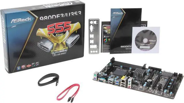 Alt view image 6 of 5 - ASRock 980DE3/U3S3 AM3+ AMD RX881/760G USB 3.0 ATX AMD Motherboard