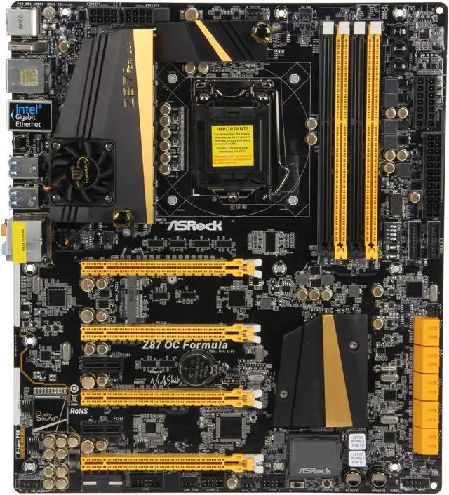Alt view image 3 of 5 - ASRock Z87 OC Formula LGA 1150 Intel Z87 HDMI USB 3.0 Extended ATX Intel Motherboard