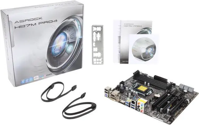 Alt view image 5 of 5 - ASRock H87M Pro4 LGA 1150 Intel H87 HDMI USB 3.0 Micro ATX Intel Motherboard