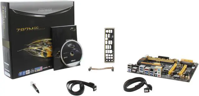Alt view image 5 of 5 - ASRock Z87M OC Formula LGA 1150 Intel Z87 HDMI USB 3.0 Micro ATX Intel Motherboard