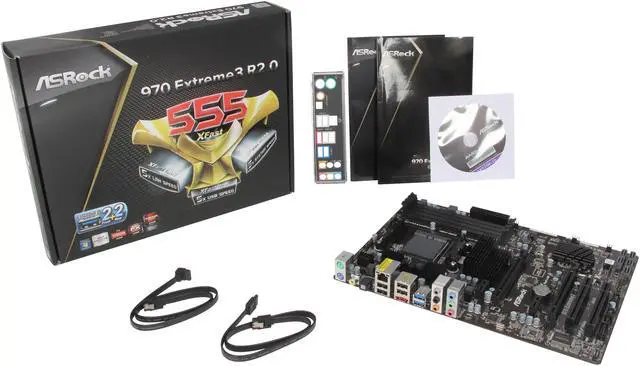 Alt view image 5 of 5 - ASRock 970 Extreme3 R2.0 AM3+/AM3 AMD 970 USB 3.0 ATX AMD Motherboard