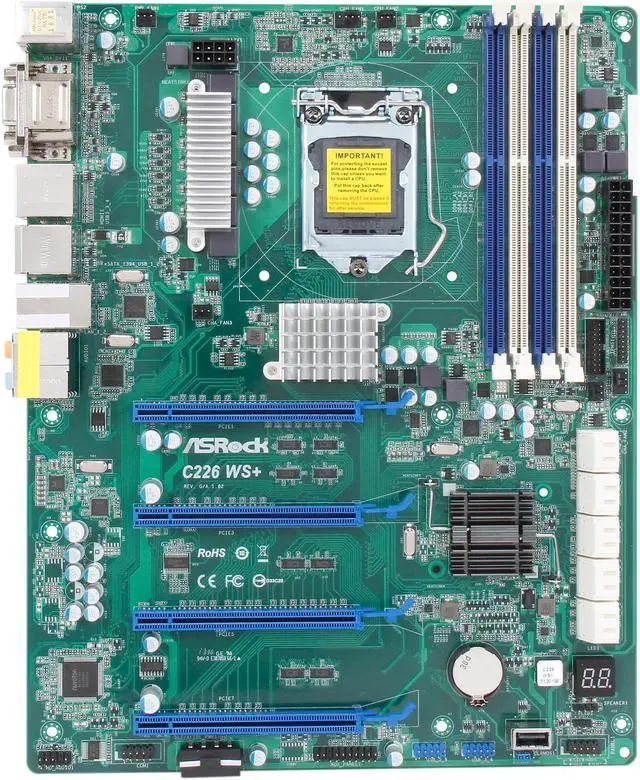 Alt view image 6 of 8 - AsRock Rack C226WS+ ATX Server Motherboard LGA 1150 Intel C226 DDR3 1600/1333