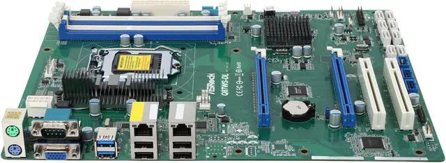 Alt view image 2 of 5 - ASRock Q87WS-DL ATX Server Motherboard LGA 1150 Intel Q87 DDR3 1600/1333