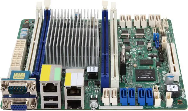 Alt view image 2 of 5 - AsRock Rack C2550D4I Mini ITX Server Motherboard FCBGA1283 SOC Supports DDR3 1600 / 1333 ECC / non-ECC Unbuffered UDIMM