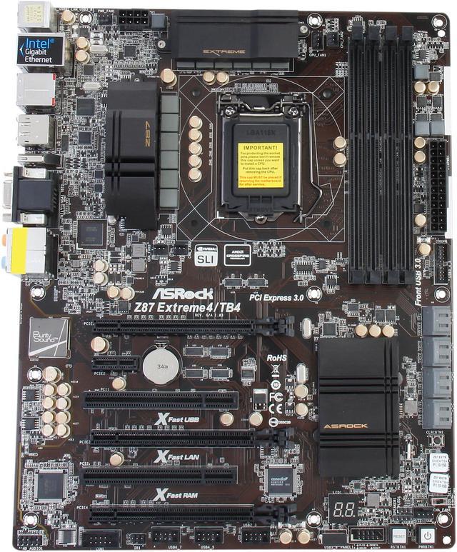 ASRock Z87 Extreme4/TB4 LGA 1150 ATX Intel Motherboard - Newegg.com