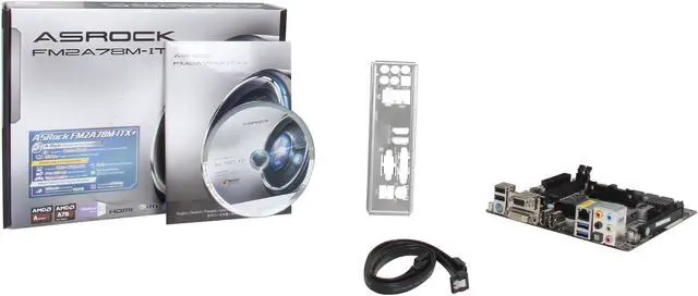 Alt view image 5 of 5 - ASRock FM2A78M-ITX+ FM2+ / FM2 AMD A78 (Bolton D3) USB 3.0 HDMI Mini ITX AMD Motherboard