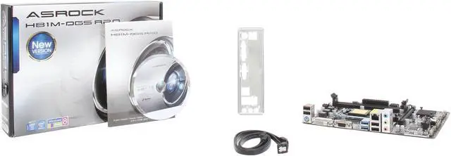 Alt view image 5 of 5 - ASRock H81M-DGS R2.0 LGA 1150 Intel H81 USB 3.0 Micro ATX Intel Motherboard