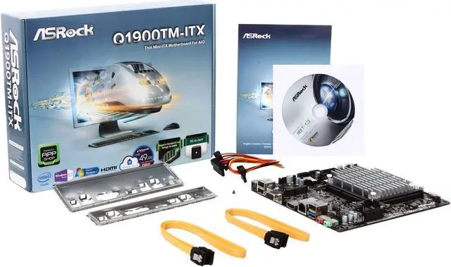 Alt view image 5 of 5 - ASRock Q1900TM-ITX Intel Quad-Core Processor J1900 (2 GHz) Thin Mini-ITX Motherboard / CPU / VGA Combo