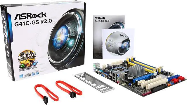 Alt view image 5 of 5 - ASRock G41C-GS R2.0 LGA 775 Intel G41 Micro ATX Intel Motherboard