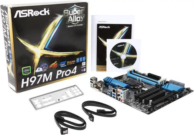 Alt view image 6 of 5 - ASRock H97M Pro4 LGA 1150 Intel H97 HDMI USB 3.0 Micro ATX Intel Motherboard