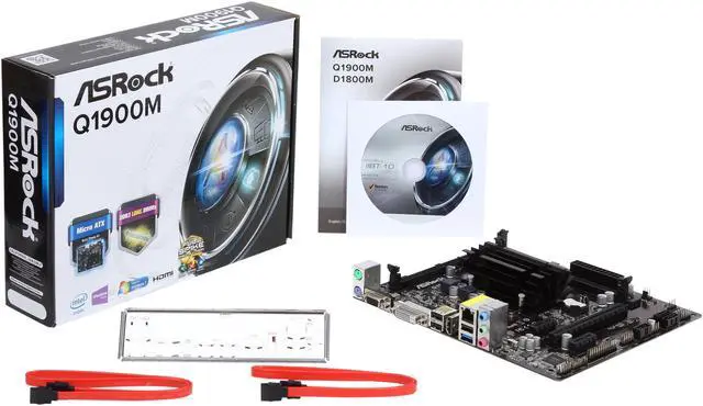Alt view image 5 of 5 - ASRock Q1900M Intel Quad-Core Celeron Processor J1900 Micro ATX Motherboard / CPU / VGA Combo