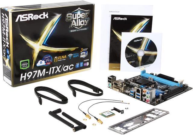 Alt view image 6 of 5 - ASRock H97M-ITX/ac LGA 1150 Intel H97 HDMI USB 3.0 Mini ITX Intel Motherboard
