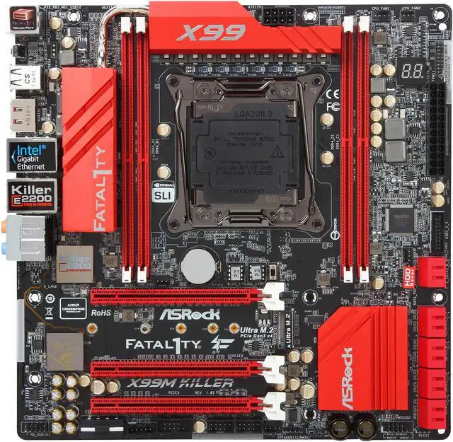 Alt view image 4 of 5 - ASRock ASRock Fatal1ty Gaming Fatal1ty X99M Killer LGA 2011-v3 Intel X99 USB 3.0 Micro ATX Intel Motherboard