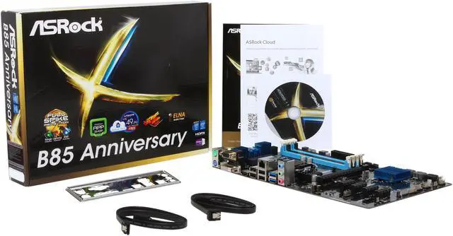 Alt view image 5 of 5 - ASRock B85 Anniversary LGA 1150 Intel B85 HDMI USB 3.0 ATX Intel Motherboard