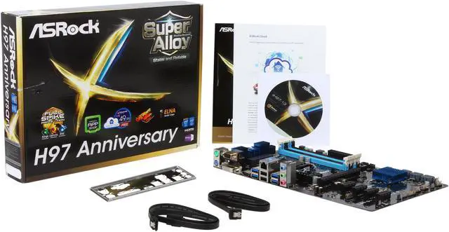 Alt view image 5 of 5 - ASRock H97 Anniversary LGA 1150 Intel H97 HDMI USB 3.0 ATX Intel Motherboard
