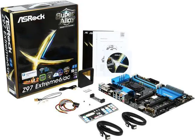 Alt view image 5 of 5 - ASRock Z97 Extreme6/ac LGA 1150 Intel Z97 HDMI USB 3.0 ATX Intel Motherboard