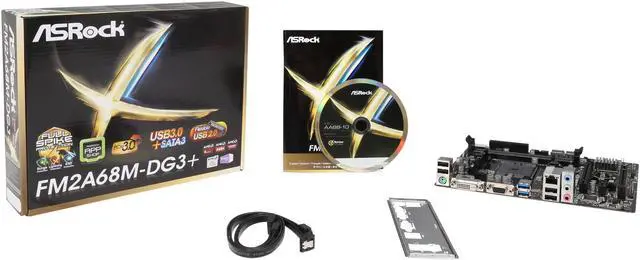 Alt view image 8 of 8 - ASRock FM2A68M-DG3+ FM2+ / FM2 AMD A68H FCH (Bolton D2H) USB 3.0 Micro ATX AMD Motherboard