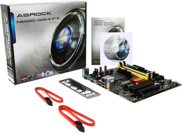 Alt view image 5 of 5 - ASRock N68C-GS4 FX 95W Socket AM3+ / AM3 / AM2+ / AM2 processors NVIDIA GeForce 7025 / nForce 630a Micro ATX AMD Motherboard