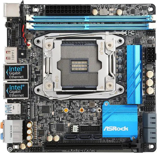 Alt view image 3 of 11 - ASRock X99E-ITX/ac LGA 2011-v3 Intel X99 USB 3.1 USB 3.0 Mini ITX Intel Motherboard