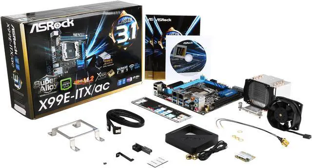 Alt view image 11 of 11 - ASRock X99E-ITX/ac LGA 2011-v3 Intel X99 USB 3.1 USB 3.0 Mini ITX Intel Motherboard